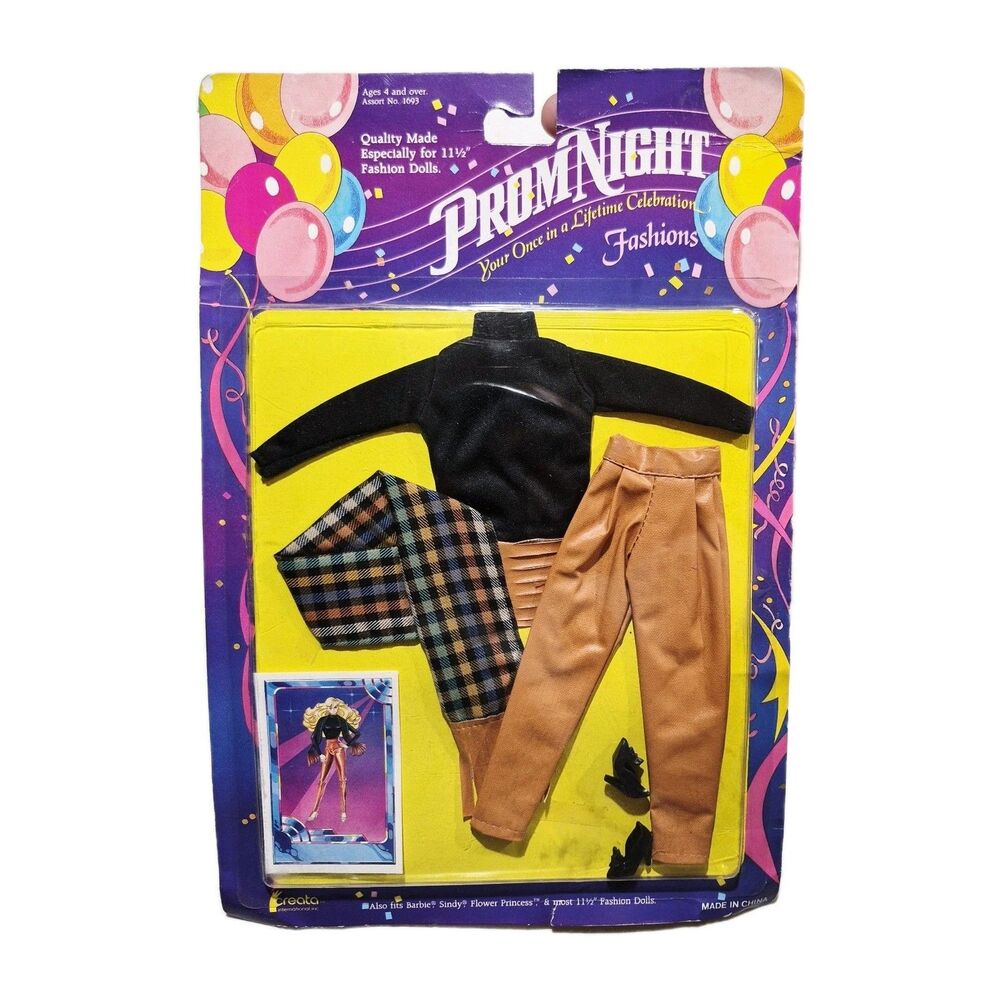 Vintage 1987 Creata Prom Night Fashion Set for Barbie & 11.5" Dolls - New Sealed